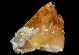 Golden, Twinned Calcite Crystals On Matrix - Elmwood Mine #66314-1